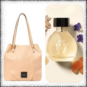 🧡DUO BUNDLE!🧡 Victoria's Secret BARE Fine Fragrance & BARE Cinch-Top Tote Bag!